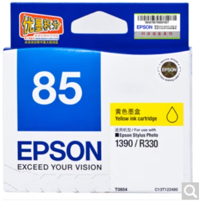  愛(ài)普生（Epson）T0854(T1224) 黃色墨盒 （適用PHOTO 1390 R330
