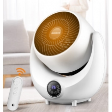  奧克斯（AUX） 取暖器暖風(fēng)機迷你小型家用電暖器節(jié)能省電電暖氣遙控定時塔式廣角搖頭NFJ-200A7 NFJ-200A7遙控款